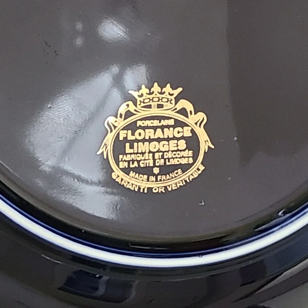 Florance Limoges Paris Souvenir Plate Cobalt Blue